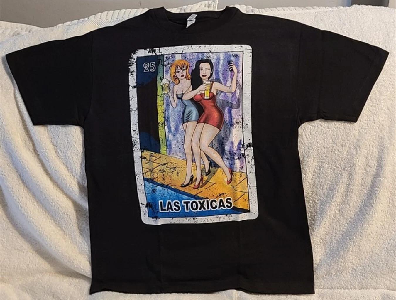 LAS TOXICAS LOTERIA CARD MEXICAN BINGO DRINKING BEER FUNNY MEXICO T-shirt 4XL