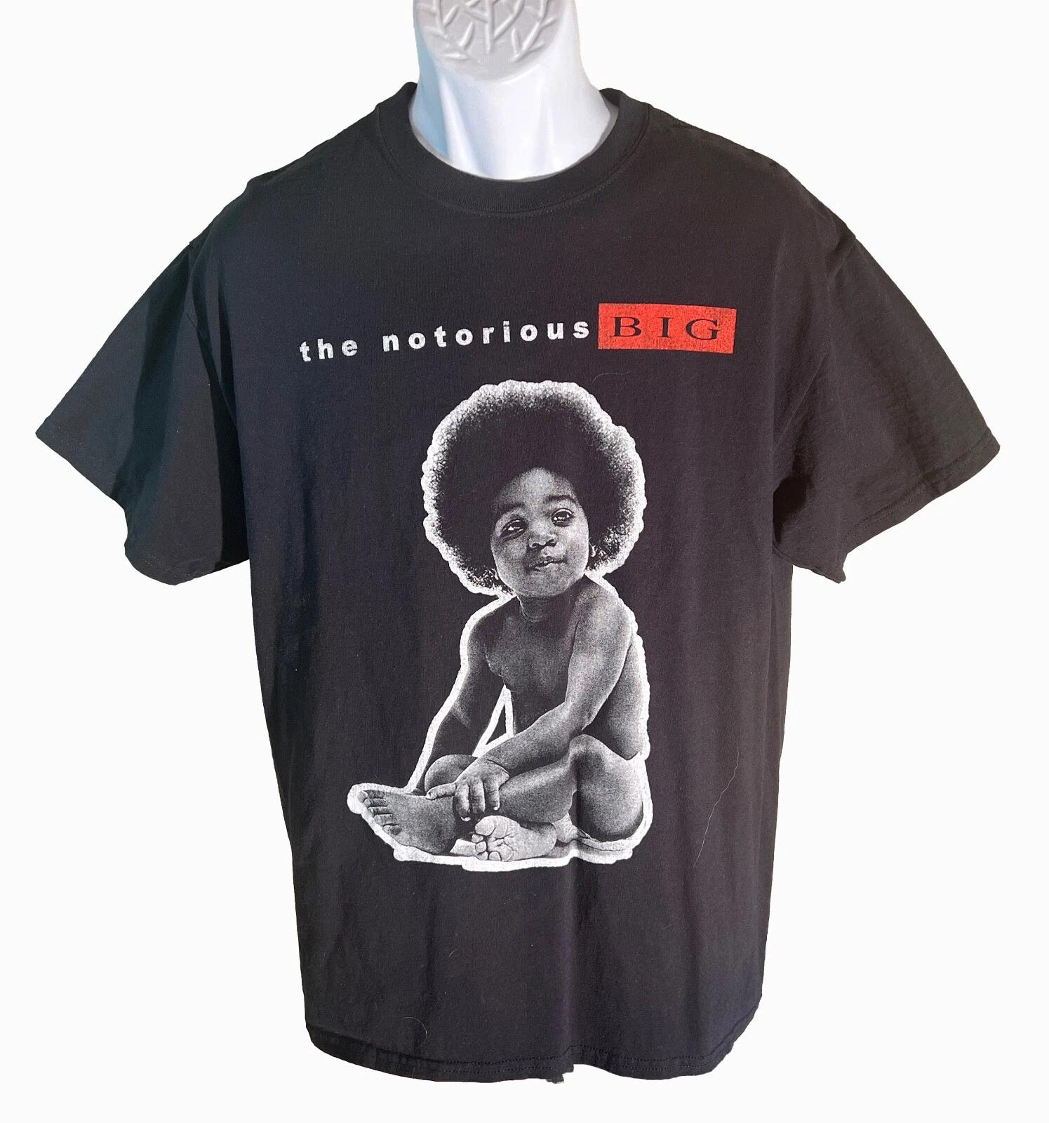 THE NOTORIOUS B.I.G. Short Sleeve Cotton Black 100% Cotton T-shirt Mens Tees Top Large 4XL