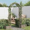 VidaXL Solid Pine Wood Garden Pergola with Planter Arch Pergola Decoration Entrance Garden Path Patio 316392