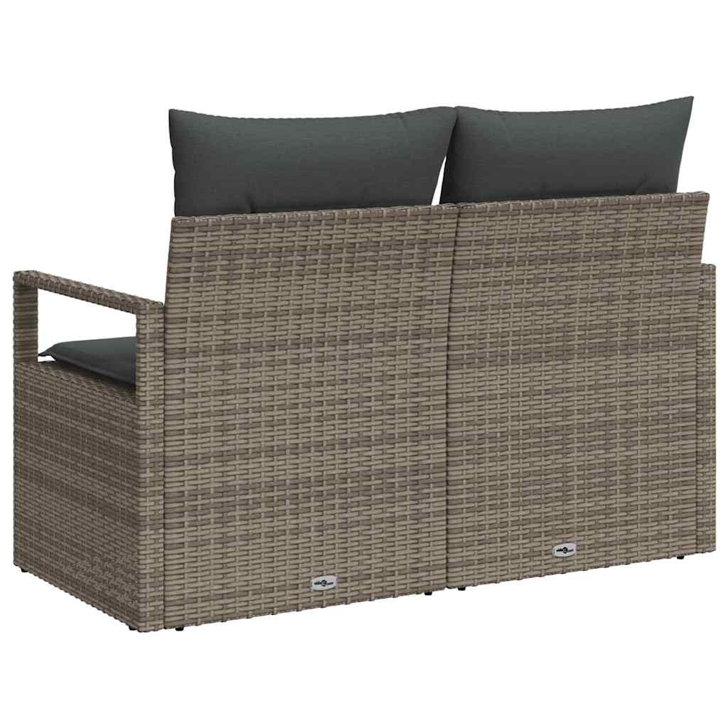Garden Sofa with Cushions 120 X 62 X 69 Cm Poly Rattan
