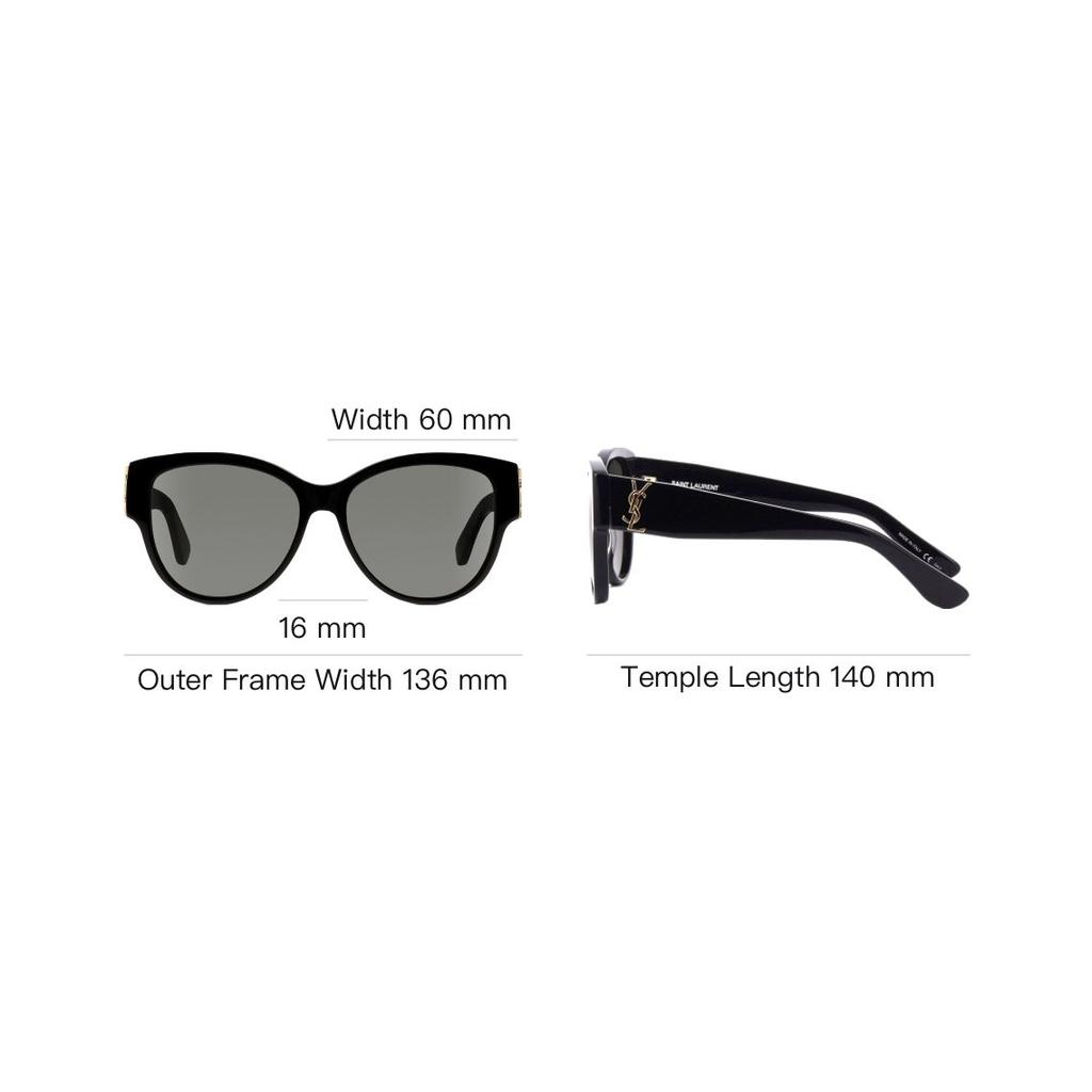 Saint Laurent Sunglasses Black Women Eyewear SL-M3-002-55
