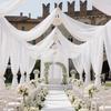 White Tulle Gauze Curtain for DIY Wedding & Outdoor Party Decoration