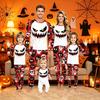 Matching Family Halloween Pajama Set with Raglan Sleeves, Round Neck, Long Sleeves and Pants for Women, Men and Kids