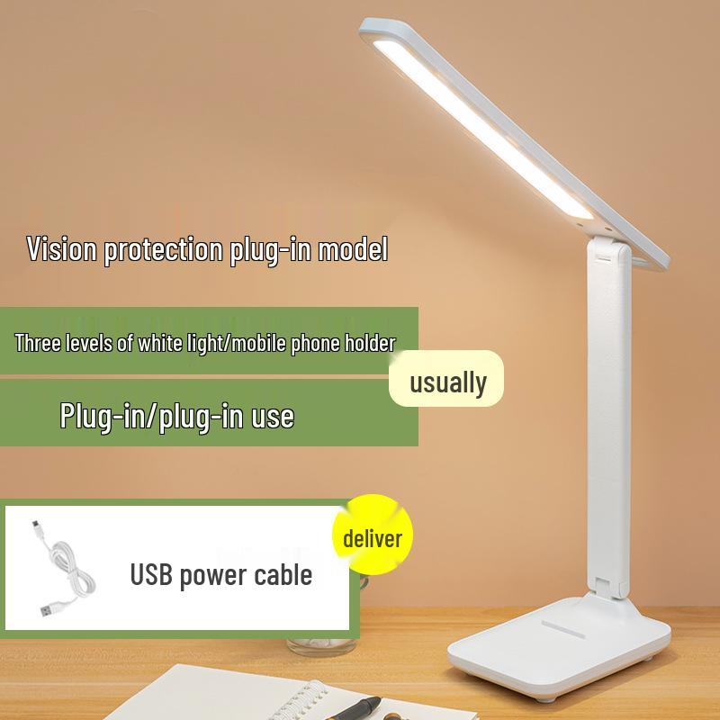 

Светодиодная складная настольная лампа для спален и общежитий - Безопасная для глаз, с регулировкой яркости, перезаряжаемая, идеально подходит для детской учебы, с возможностью нанесения логотипа