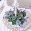 Christmas Candlestick Wreath Decoration Fake Flower Garland Candle Holder Wreath Wedding Party New Year Home Decor Xmas Ornament
