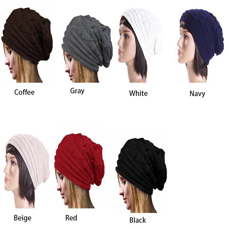Cozy Fashion Spring Winter Slouch Ski Crochet Knit Slouchy Beanie Beret Hat For Women