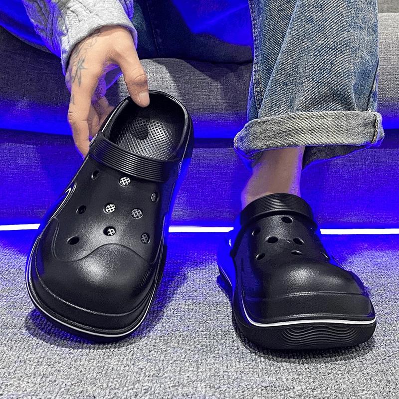 Hot Sale Comfortable Men's Slipper Round Toe Thick Bottom Sandals For Man Hard-wearing Summer New Style Non-slip Couple Shoes