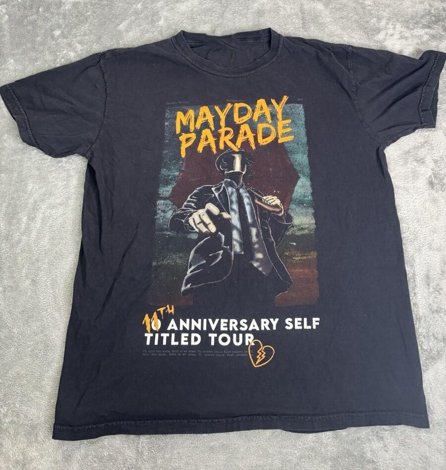 New Popular Mayday Parade Black  Cotton Full Size Unisex T-Shirt XXL