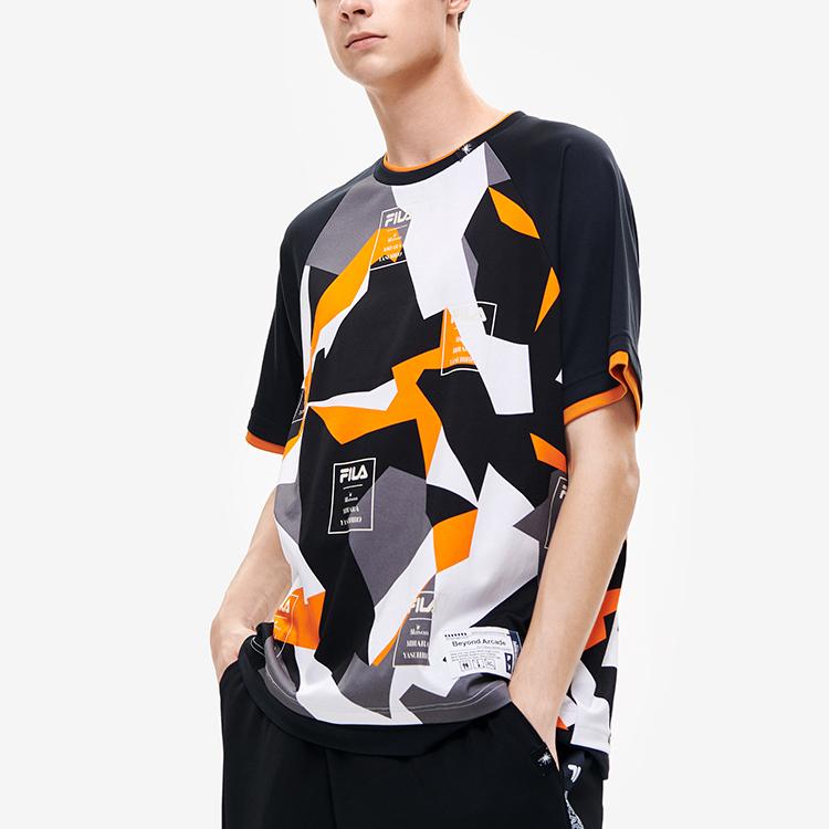 Men's T-Shirt FILA Raglan Sleeve T Shirt Men's Withered Leaf Orange