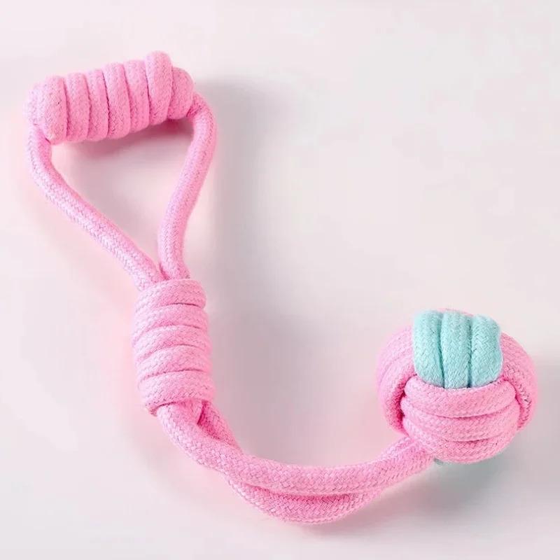 Durable Cotton Rope Ball Dog Toy for Large and Small Dogs Interactive Chew Toy for Aggressive Chewers Bite Resistant