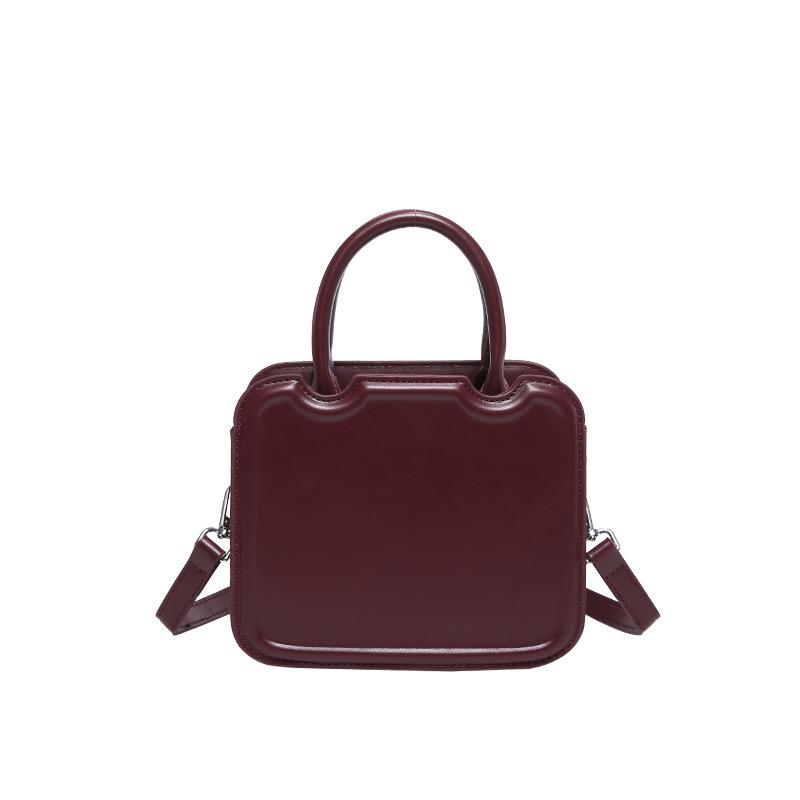 

Ретро портативная сумка для печенья, высококлассная маленькая сумка, женская новая трендовая и универсальная сумка через плечо, маленькая квадратная сумка бордовый