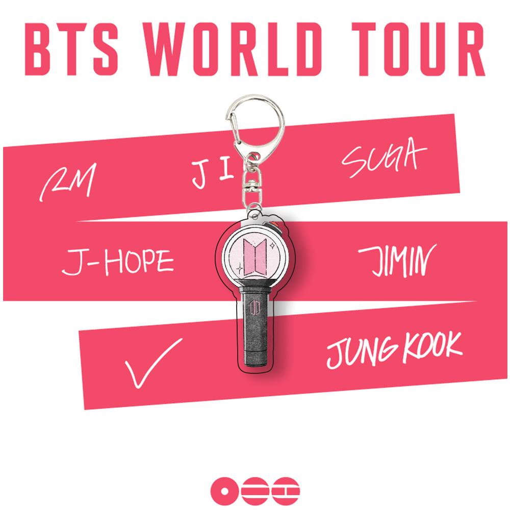 

Световой стик BTS World Tour, Акриловый брелок, Разноцветный брелок-подвеска светового стика Bangtan Boys, Аксессуар для сумки фанатов K-pop ARMY JIN