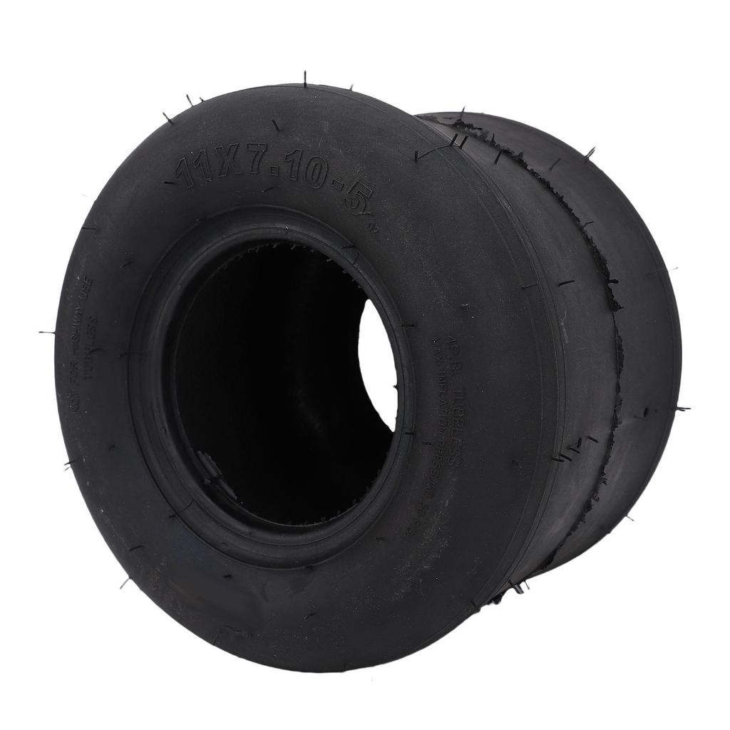 Go Kart Tire 11x7.10 5 4 Layers Non Slip Inflatable Tubeless Racing Slick Tire for Drift Trike Go Kart ATV UTV Golf