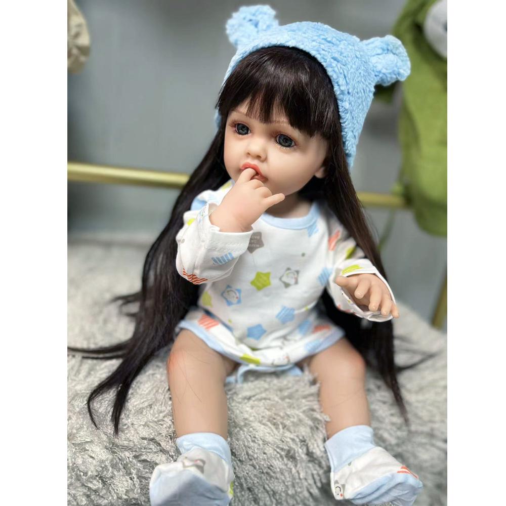 KEIUMI Realistic Princess Reborn Baby Dolls 55 Cm Full Silicone Vinyl Bebe Reborn Newborn Girl Baby Toys For Birthday Gifts
