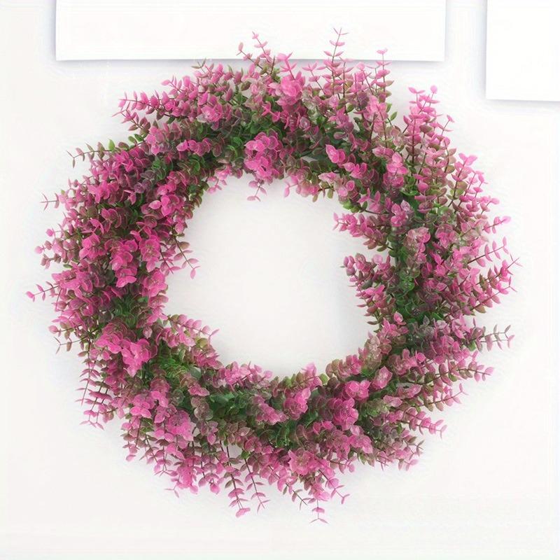 Living room home decoration artificial plant garland gardening door decoration wreath eucalyptus grass ring