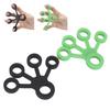 2pcs Silicone Finger Stretcher Portable Elastic Hand Resistance Bands Strengthener 11LB (Dark Green Black)