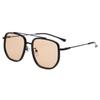 Lightweight Comfortable Durable High Quality Timeless Retro Travel Friendly Alloy Metal Square Shaped Male Sun Glasses