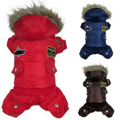 Pet Clothes Winter Warm Waterproof USA AIR FORCE Dog Puppy Coat