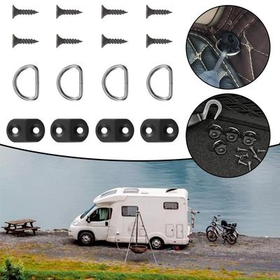 4Set Car Cargo Net Floor Hook Rear Trunk Boot Cargo Floor Screen Flat Hook Accessories Net Tie J0T0