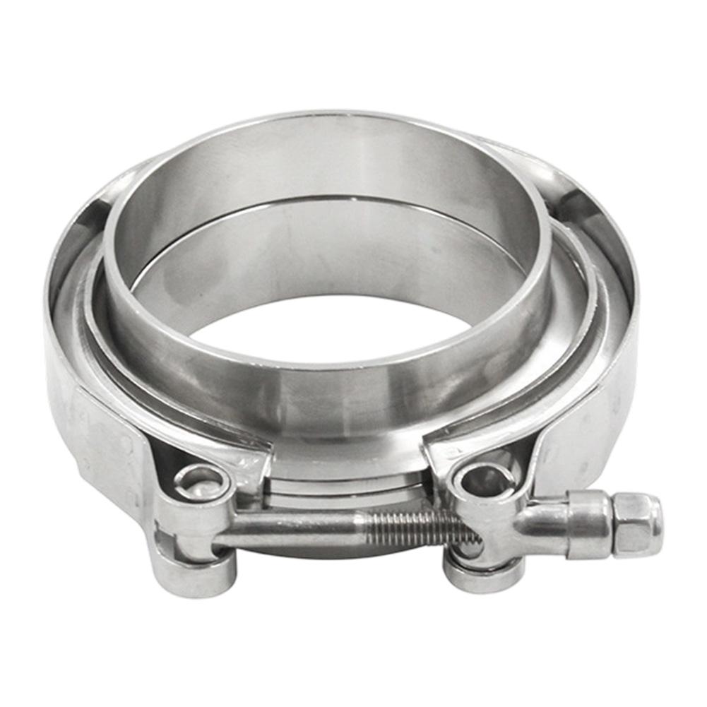 304 Stainless Steel Exhaust Pipe Connector V Flange Clamp for Auto Parts Compatible with Turbocharged Engines and Mufflers