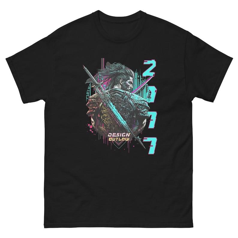 Cyberpunk 2077 Samurai T Shirt Cotton Graphic Tee Streetwear Shirt S