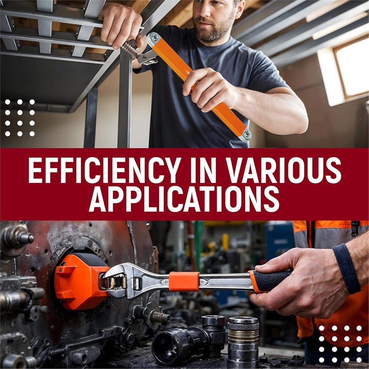 

Offset Extension Wrench Set,15.4in Adjustable Wrench with 1/4in, 3/8inch, 1/2inch Square Drive Adapters and 1/4in Socket China Mainland