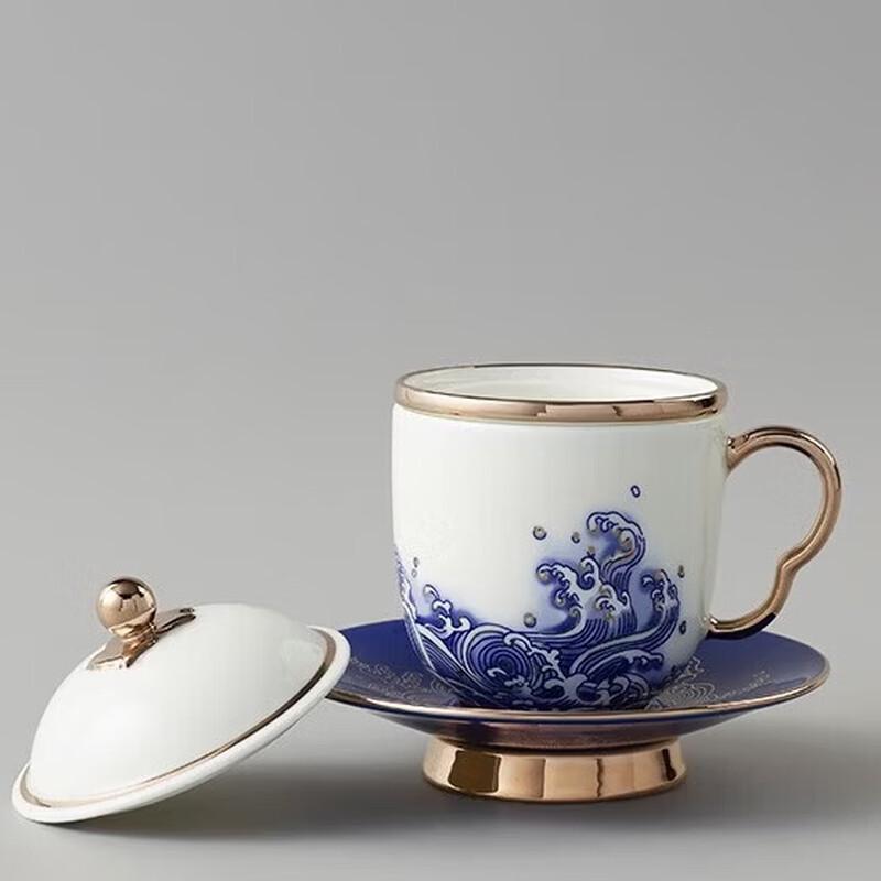Auratic Mr. Ceramic Sea Pearl Covered Teacup Set