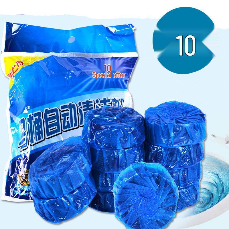 Blue Bubble 10-Pack Toilet Cleaner: Powerful Deodorizer & Descaler Blocks