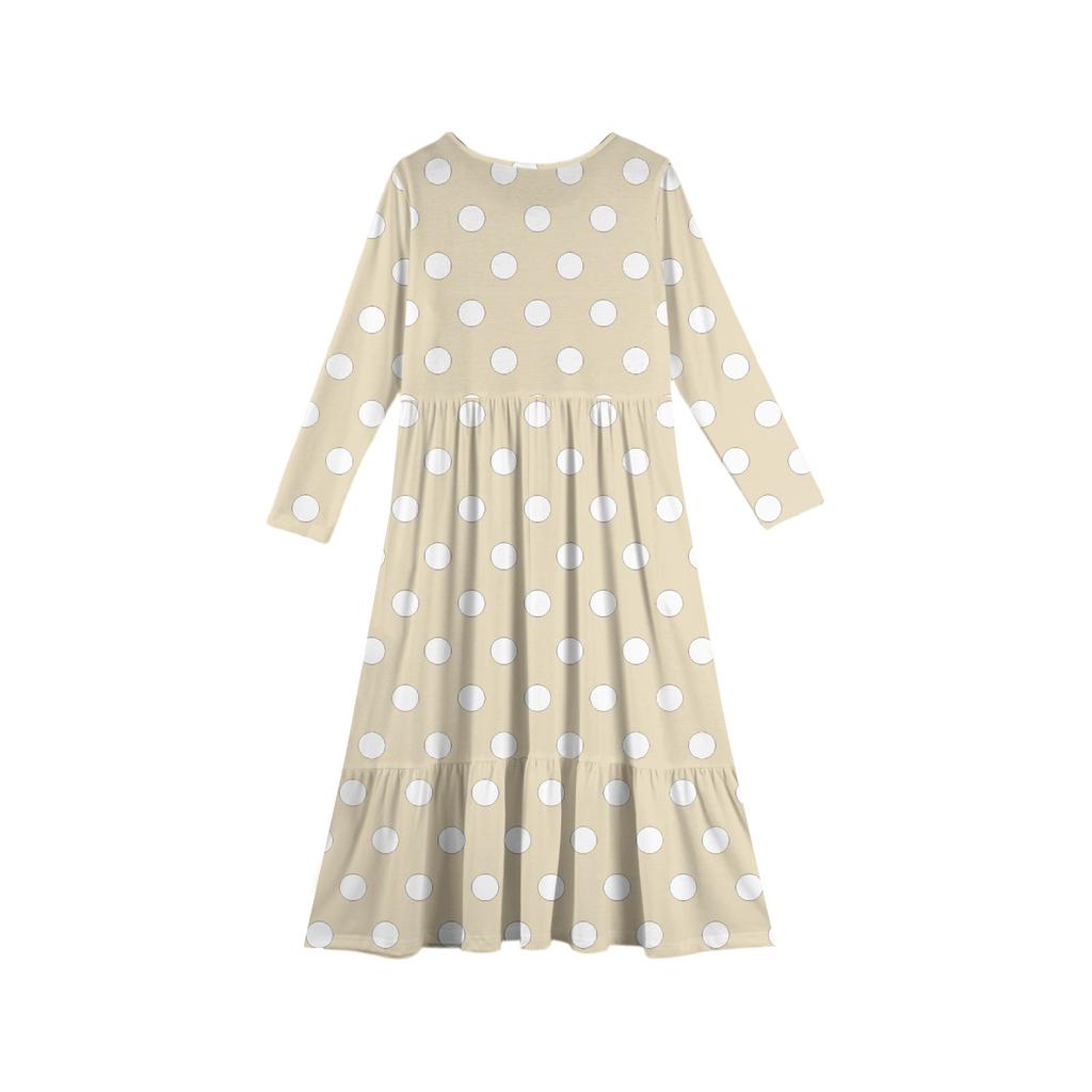 Girls' Maxi Dress Casual Holiday Dresses - Long Sleeve Dress With Pockets For 4-14Y
