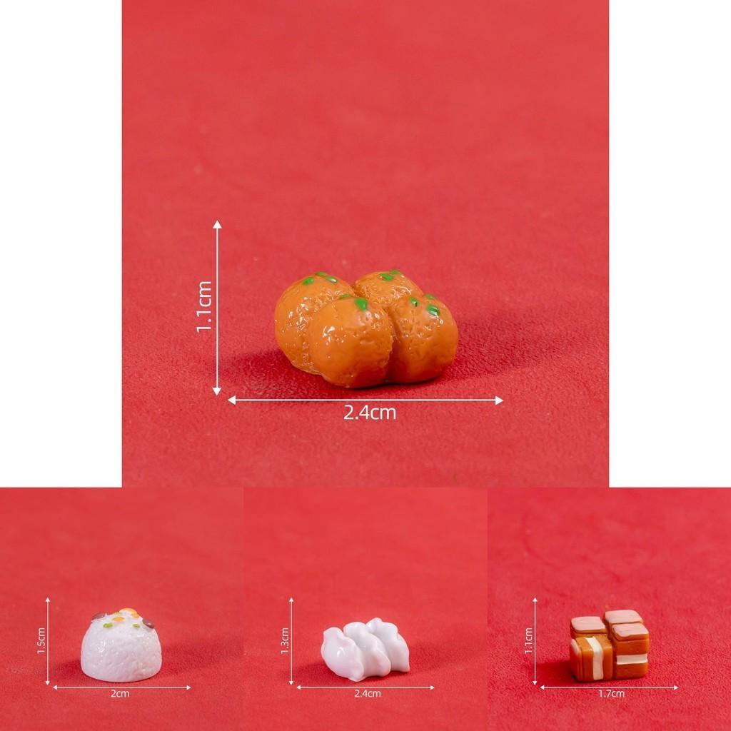 Realistic Miniature Resin Delicious New Year's Eve Dinner Decorative Food Model For Diy Dollhouse And Home Decor