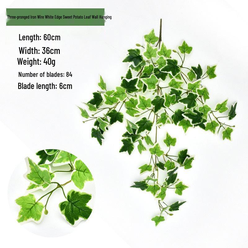Green Radish Decorative Artificial Vines - Wall Hanging Leaf Ornaments