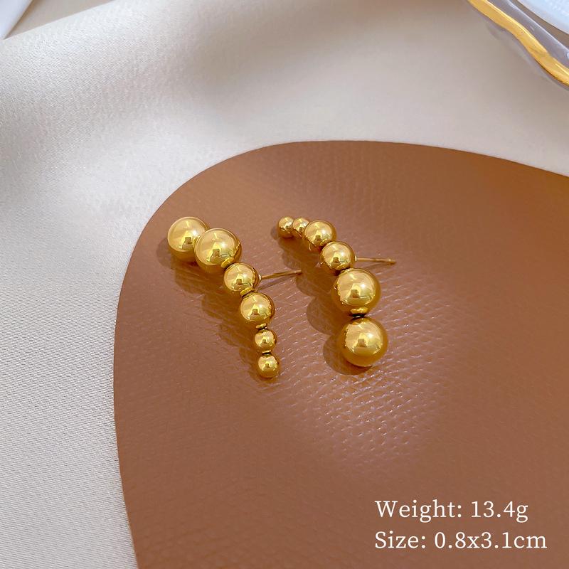 Cercei minimaliști tip stud din oțel titan cu sidef și trifoi cu patru foi - Design androgin pentru temperament individual și eleganță de banchet.