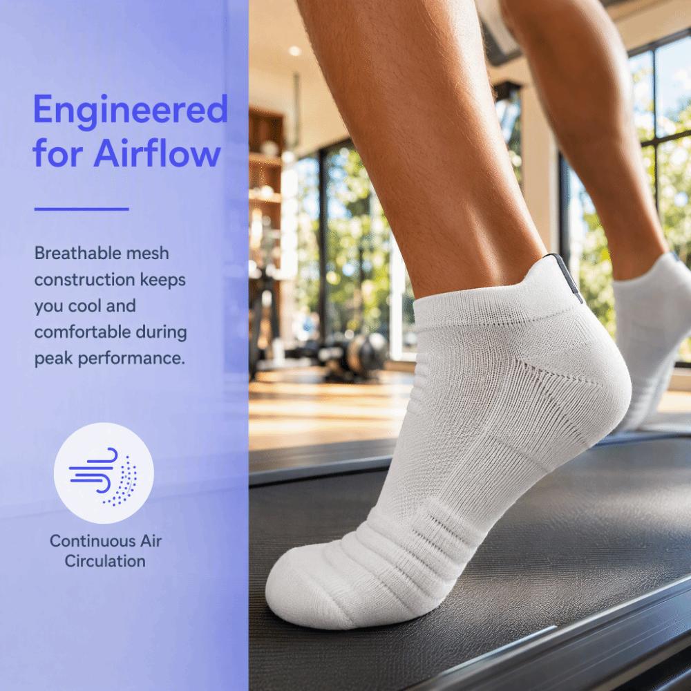 4pcs Breathable Sports Socks Shock Absorption Shock Absorption Socks Running Socks For Basketball