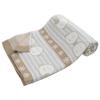 Rivere Gauze Shimaenaga Cotton Summer Lightweight Throw Blanket, Single, Triple-Layered Gauze, Print, Blend, Blanket, (Brown)