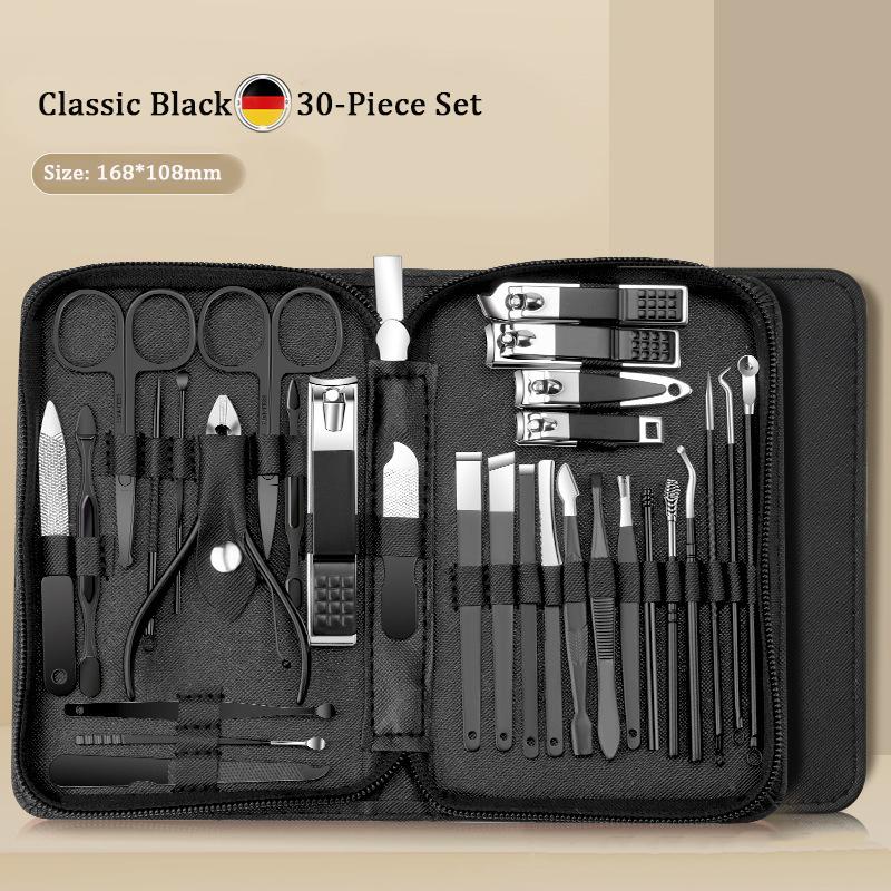 30Pcs/Set Custom Package Stainless Steel Complete Set of Manicure Nail Clippers Set
