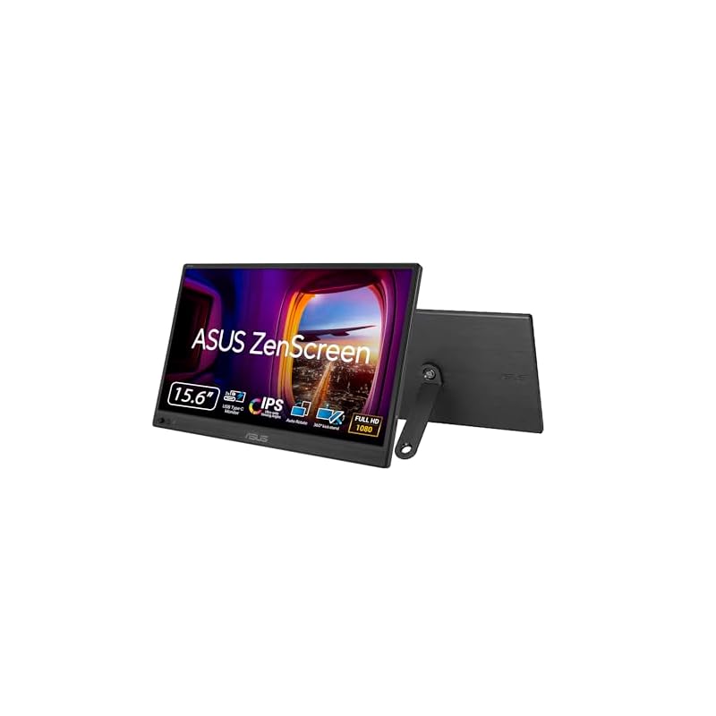ASUS ZenScreen MB169CK-J Portable Monitor - 15.6-inch / Full HD / IPS / Dual USB Type-C / Flicker-Free / Blue Light Reduction / Non-Glare Panel / 360°
