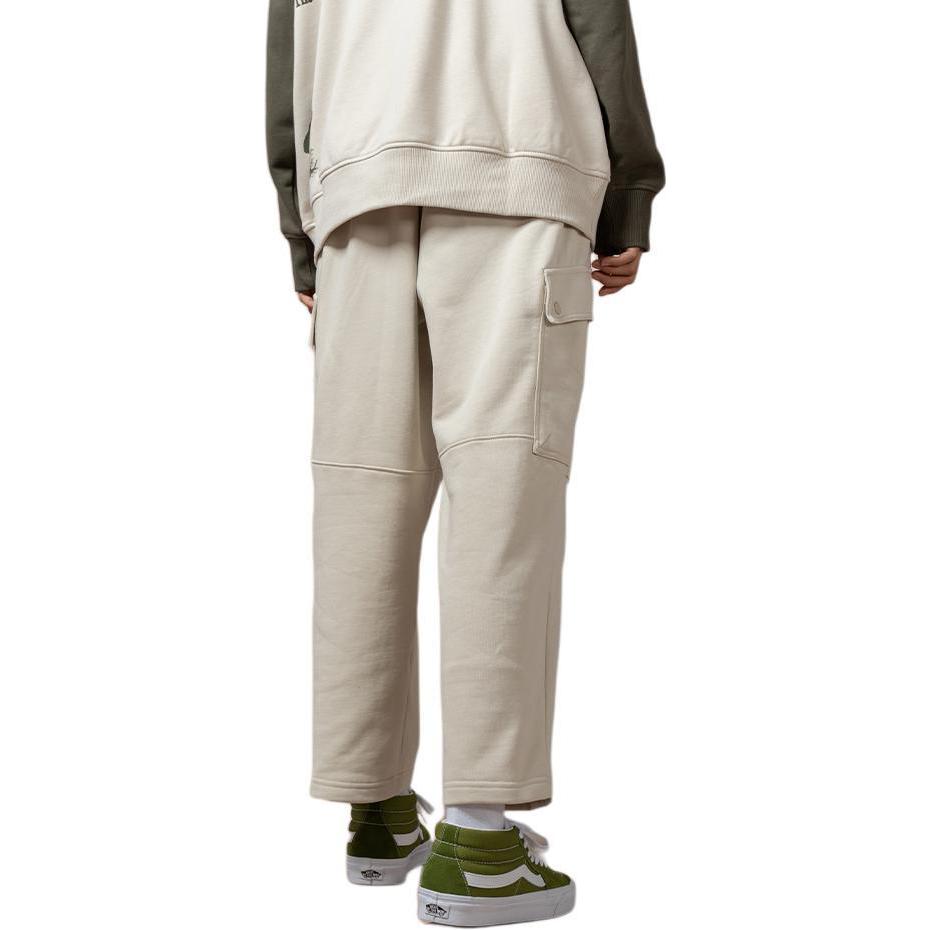 Vans Solid Color Lace-Up Knitted Straight Leg Casual Pants Unisex bottoms Oatmeal VN000FR72N1