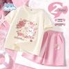 Baleno Girls' Summer Short Sleeve T-Shirt & Shorts Set