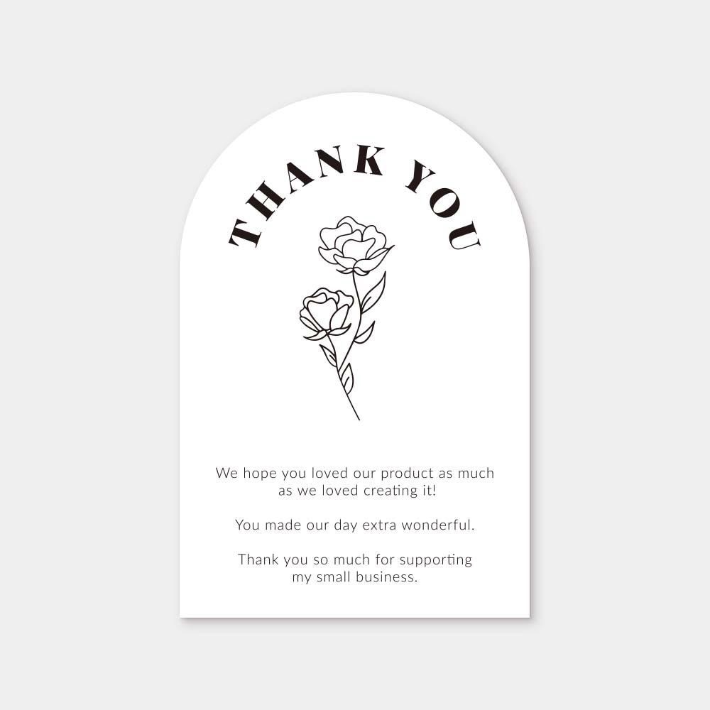 30pcs Thank You for Supporting My Small Business Card Thanks Greeting Card Appreciation Cardstock for Sellers Gift Merci Card