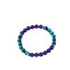 Festive Gifts Teal Stone Purple Glass Beaded Bracelet Modern Fashion Jewelry For Men Daily Wear Gift