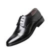 Formal Shoes Men's Elastic Leather Shoes Luxury Business Leather Shoes for Men Wedding Shoe Loafers Pointed Social Male Oxford