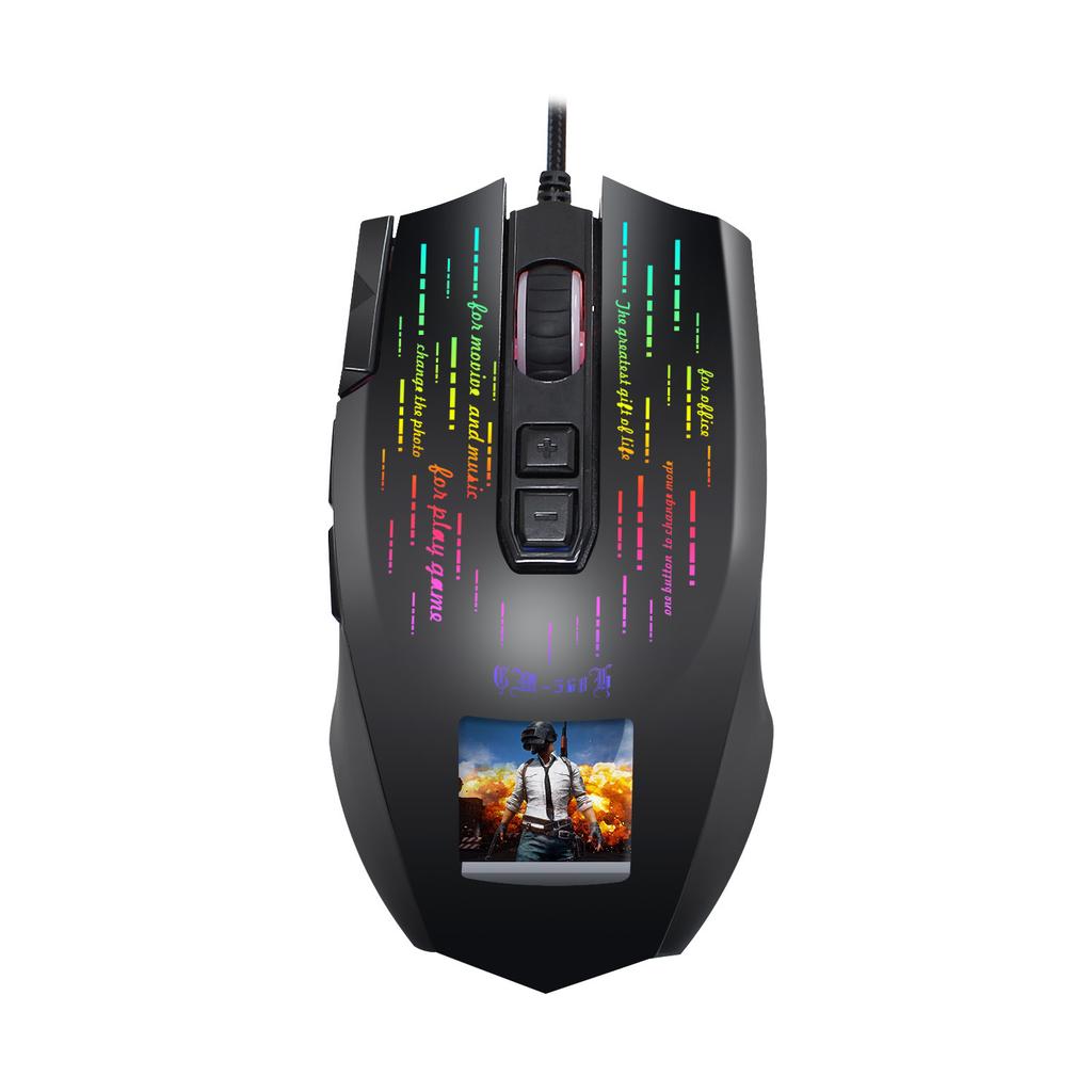 New J500 Display Screen Game Macro Mouse Multi Language Driver With Free Image Settings