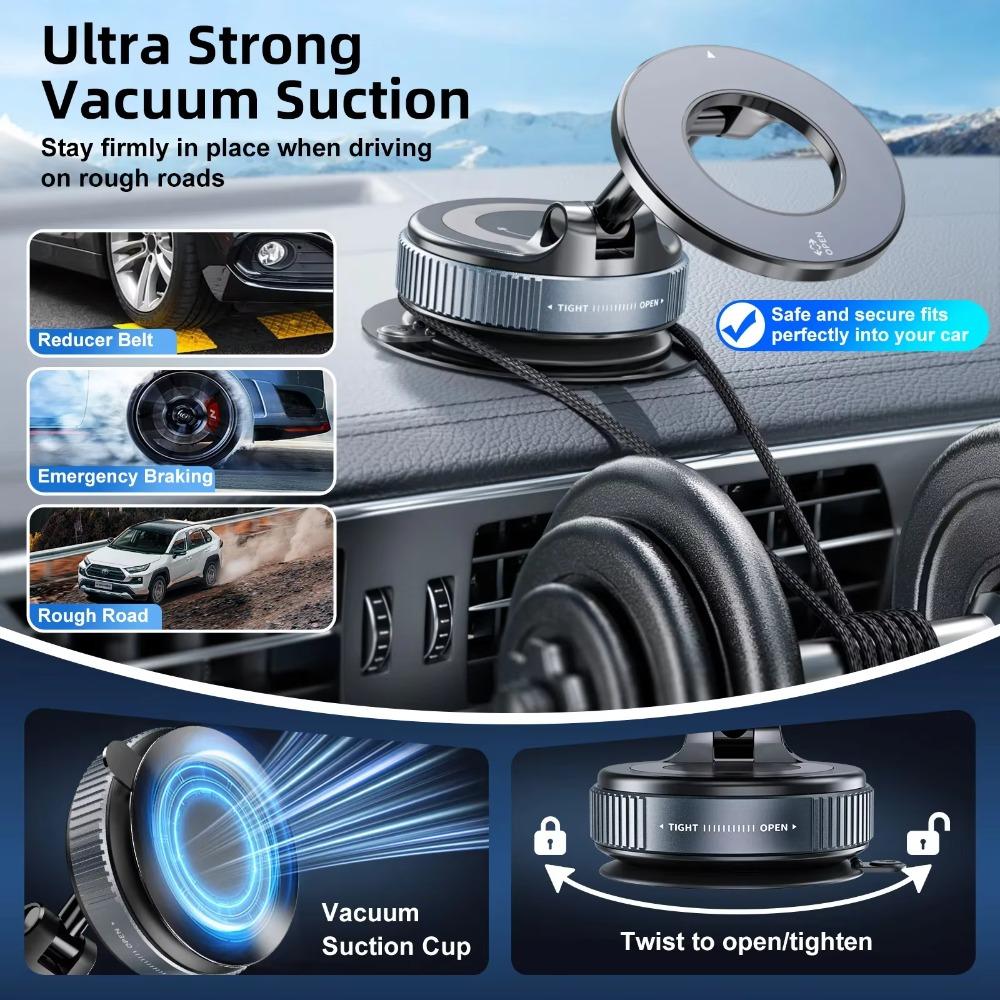 Vacuum Magnetic Cell Phone Holder Foldable Car Phone Holder Fashion Strong Suction Stand  Car