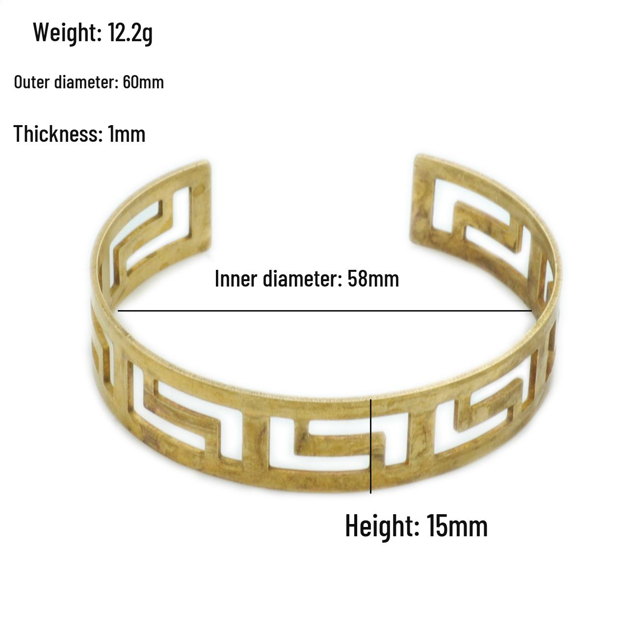 Women s Adjustable Geometric Semi-Open Metal Bangle - European  American Style