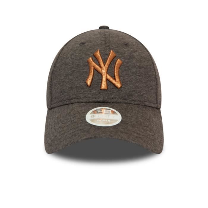 Kappe Damen - New Era - New York Yankees - Grau - Antikgold - 9FORTY