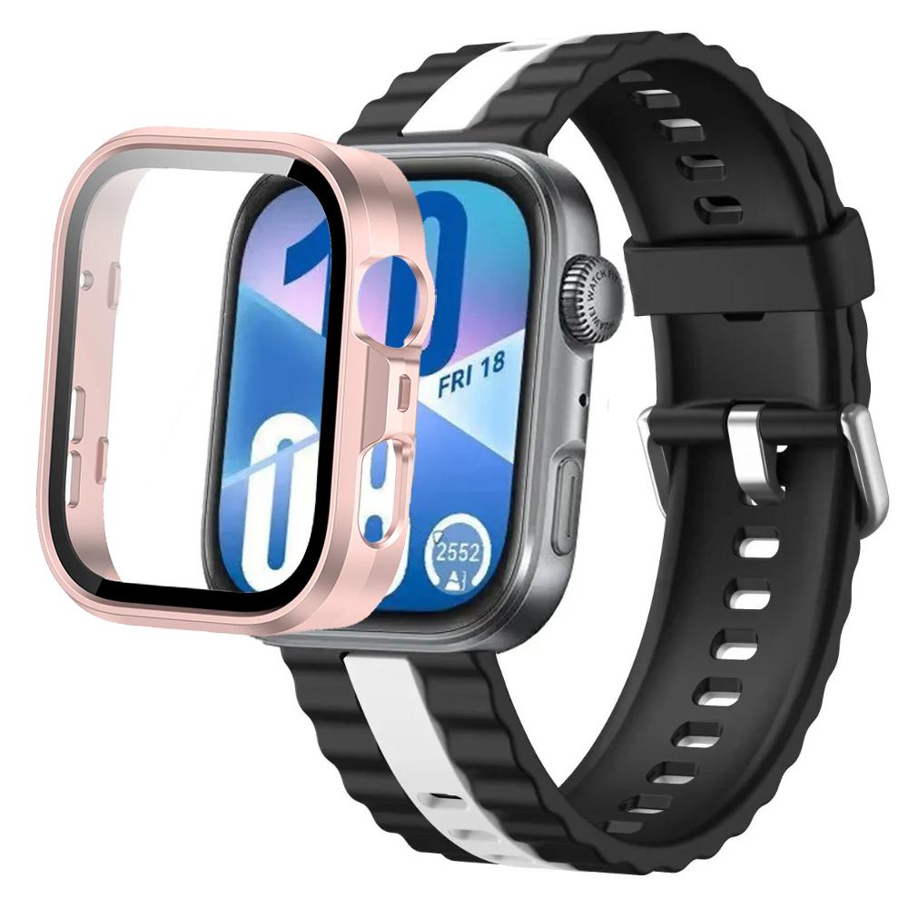 Silikonarmband+PC-Hülle für Huawei Watch Fit 4/Fit 4 Pro Intelligentes Armbandteile für Huawei Watch Fit 3 Uhr Schutzhülle