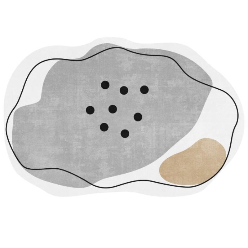 Shaped Irregular Plush Carpet Large Area Bedroom Decor Bedside Rug Nordic Style Carpets for Living Room Thick Washable Floor Mat
