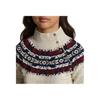 Polo Ralph Lauren Fair Isle Pattern Ribbed High Neck Sweater Kids Sweater Off-White 313920103-001