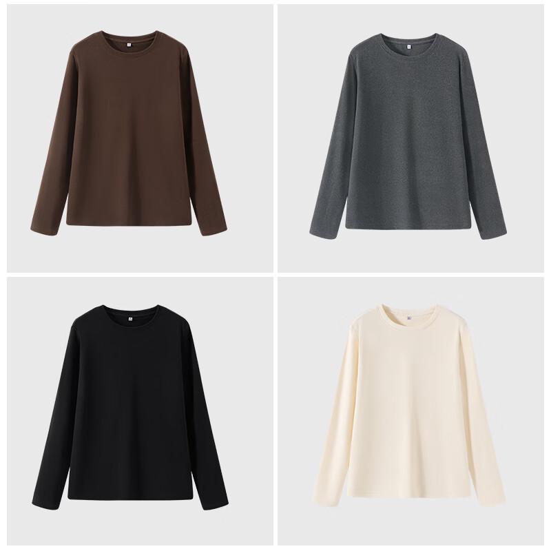 MJ STYLE Women's Thermal Fleece-Lined Crew Neck Long Sleeve Top