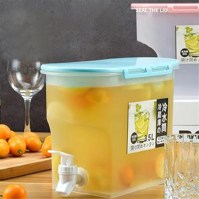 Drink Dispenser Summer Party 3.5L Beverage Plastic Jug with Spigot for Fridge Iced Tea Juice Lemonade At BBQs Picnic Essentials